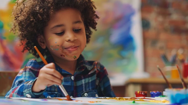 Peinture enfant, pour développer la motricité fine